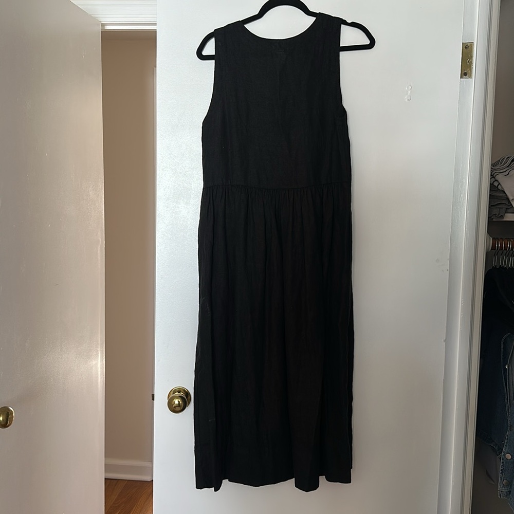 Black LinenBee Sleeveless Dress - Picture 3 of 5